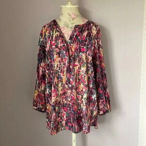 NYDJ printed blouse size large
